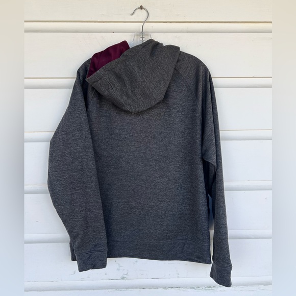 Colosseum Texas A&M Grey/Burgundy Fleece Lined Embroidered Hoodie Size Medium - Picture 4 of 4